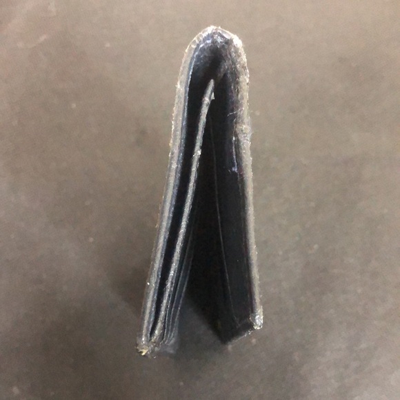 M GUCCI GG Web Navy Blue Grey Coated Canvas Leather Long Bifold Wallet Vintage - Picture 10 of 15